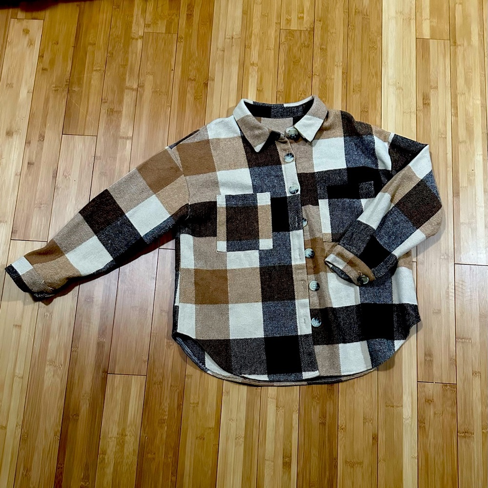 Caramel & Coffee Plaid Shacket